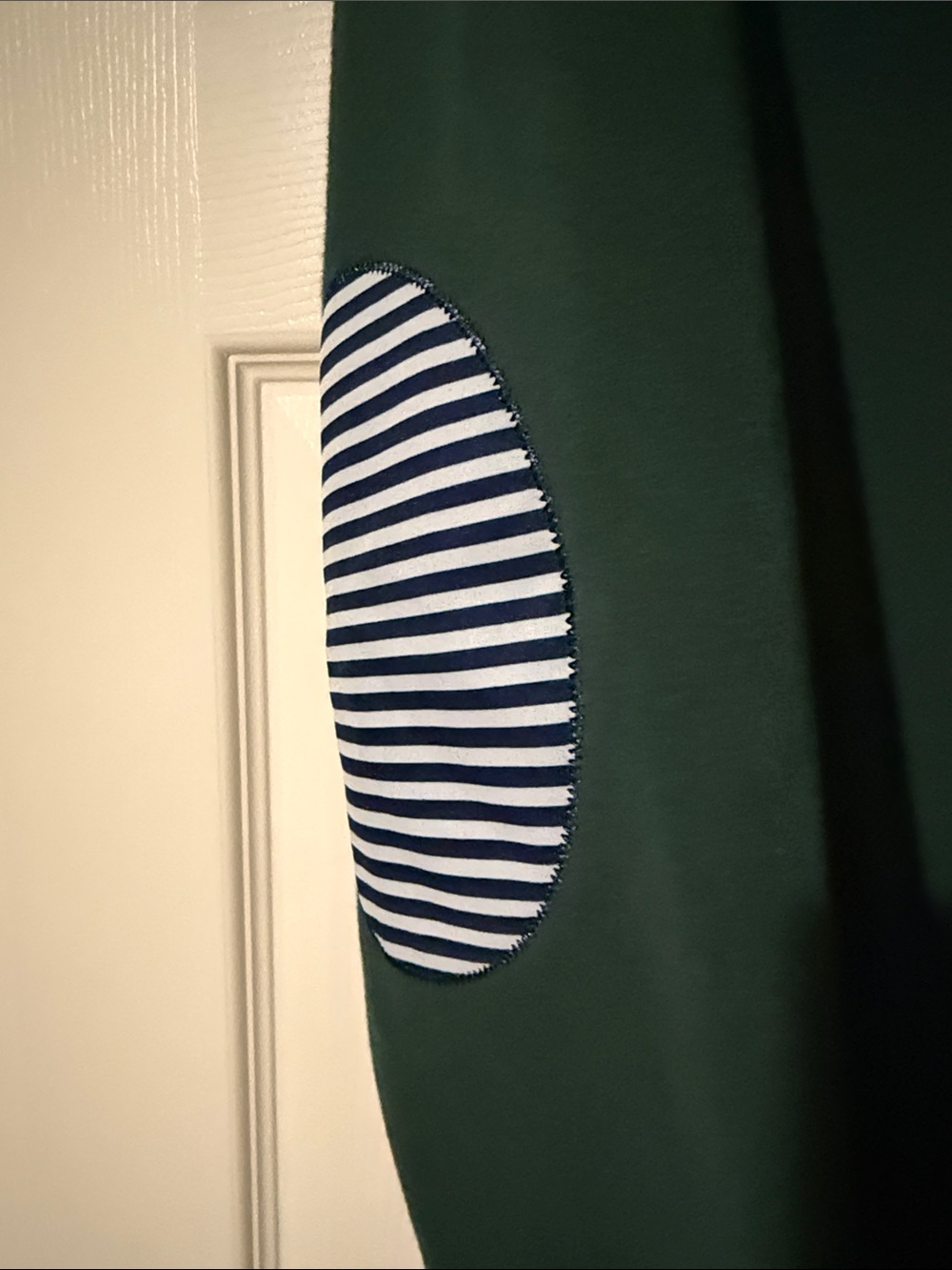 Crewneck Sweatshirt in Dark Green with Striped 'Y'ALL' Applique - Picture 4 of 8